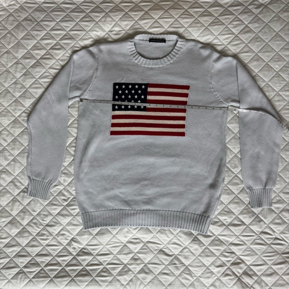 Brandy Melville USA Flag Sweater – Made in Italy – 100% Cotton – One Size (S-L) - Picture 11 of 12